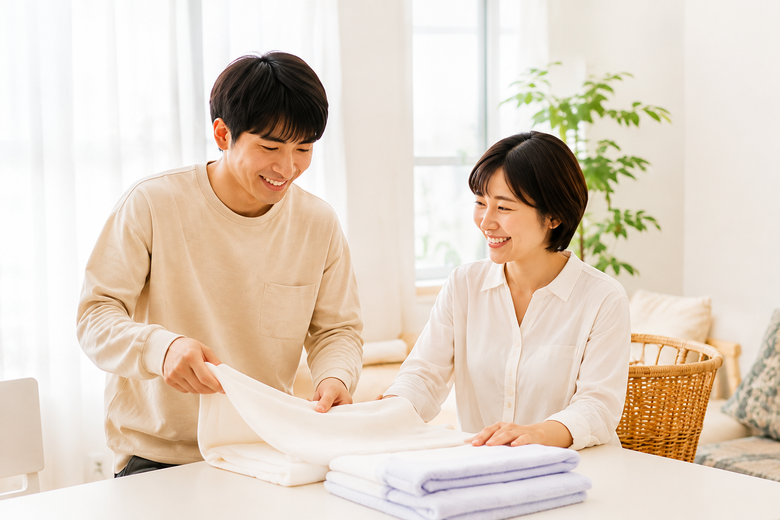 日常生活をサポートしている様子